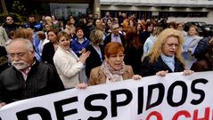 Protesta de personal de limpieza del Chuac