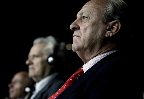 El ex director general de la Marina Mercante, Jos� Luis L�pez Sors, y los otros dos acusados, ayer, durante el juicio.