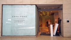 Los obreros todav�a estaban este martes desmontando la tienda de Zara Home