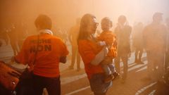 Concentraci�n de los trabajadores de la planta coru�esa de Alcoa