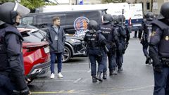 Despliegue policial en un encuentro de alto riesgo de esta temporada en Riazor