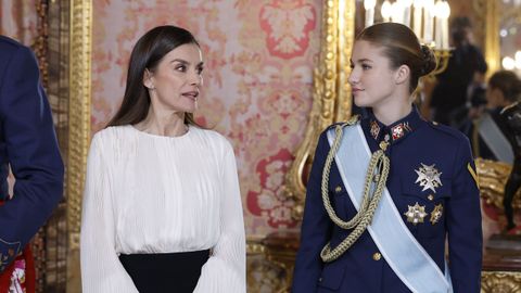 La reina Letizia y la princesa Leonor 