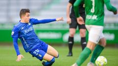 Joselu en el encuentro entre el Racing de Ferrol y el Vetusta