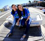 T�mara Echegoyen y Berta Betanzos, ayer en Vigo.