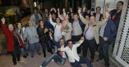 Los socialistas de Burela celebraron anoche la victoria por todo lo alto. 