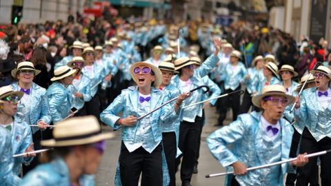 Celebracin del desfile de comparsas del carnaval de A Corua