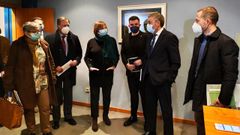 Reuni�n del consejero Alejandro Calvo con los alcaldes de Oviedo, Alfredo Canteli; Gij�n, Ana Gonz�lez; Avil�s, Mariv� Monteser�n; y Siero, �ngel Garc�a, sobre movilidad sostenible.