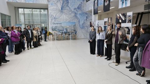 Inauguraci�n de la exposici�n del 25N sobre las distintas violencias a la mujer realizada por la Escola de Arte Antonio Fa�lde.
