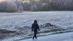 Fr�as heladas en la zona de Abegondo y O Pedrido, en la provincia de A Coru�a