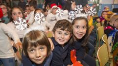Alumnado del Xos� Pichel, durante un festival navide�o 