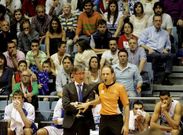 Moncho Fern�ndez analiz� el encuentro muy enfadado y con cara de pocos amigos.