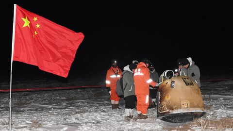 La sonda china Chang'e 5 aterriz�  en la provincia septentrional de Mongolia Interior