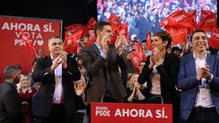 
El presidente del Gobierno en funciones y candidato a la reelecci�n, Pedro S�nchez, ha acusado este viernes a las derechas de estar  traicionando la foralidad  de Navarra con discursos  de ira y falsedad 