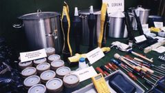 Los explosivos y armamento que el comando Galicia ocultaba en A Coru�a en 1996