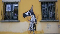 Imagen de archivo de un grafiti en Lugo en el D�a Internacional contra la Violencia de G�nero