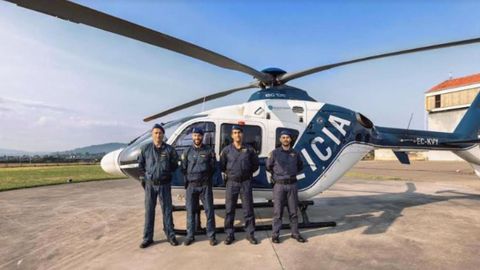 Helic�ptero  EC.135 trasladado a Asturias para apoyar a siete comisar�as asturianas