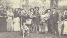 Fotografa tomada por Jos Prieto Guerra cara a 1890 na popular romara de San Campio de Santo Ourente de Entns, en Outes