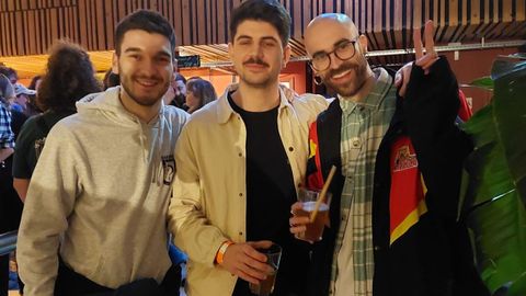 Ivn Fuentes, Hugo Mndez e Carlos de Castro no festival. 