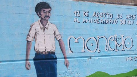 Mural dedicado a Moncho Reboiras en Ferrol. 