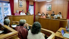 Varios de los concejales durante la sesi�n plenaria del pasado 6 de octubre.