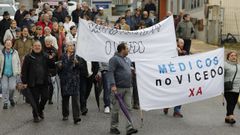 La nueva concentracin comenz a las 11.30 horas en O Vicedo y tuvo como destino el centro de salud, donde hay sin cubrir dos plazas de mdico