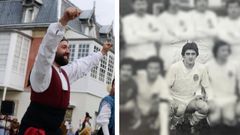 A la izquierda, Iv�n Tour�n en una actuaci�n con Peleri�os, y a la derecha, el futbolista Carlos Alberto D�az