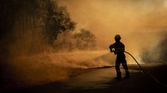 Imagen del incendio en Cualedro, al comienzo de este fin de semana