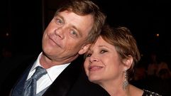 Mark Hamill y Carrie Fisher, en una foto del 2005