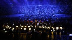 Actuaci�n de la Orquesta Sinf�nica de Galicia durante el concierto Chorus.