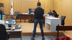 El acusado, durante el juicio en Ourense