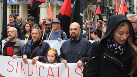 Sindicalistas colombianos en la manifestaci�n del 1 de Mayo