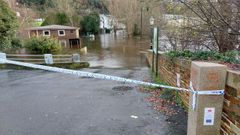 Inundacin en el barrio de A Ponte en Lugo, por la crecida del Mio