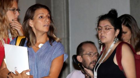  Los representantes de Unidas Podemos, Yolanda D�az  y Pablo Echenique, entre otros