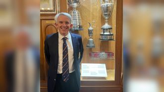 Jos� Mar�a Fern�ndez Alonso, �rbitro de golf, durante su estancia en St. Andrews.