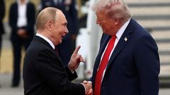 Trump y Putin, durante su cita en Alaska.
