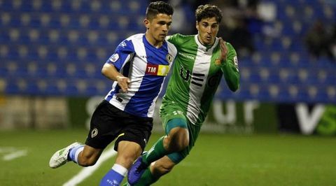 Juanjo Nieto durante un partido con el Hércules
