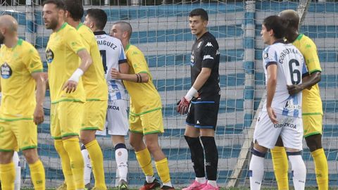 Alberto Snchez, en la portera del Dpor durante el partido del pasado sbado