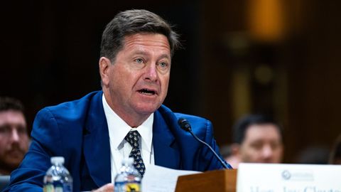 Jay Clayton, declarando en el Senado el pasado 15 de julio.