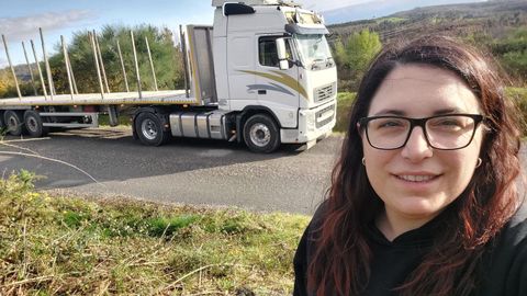 Cintia Pia, delante de su camin en una imagen de archivo