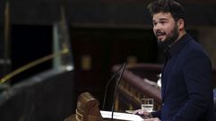 El diputado de ERC Gabriel Rubi�n, durante su intervenci�n en el pleno.