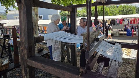 Un antiguo taller de lino que realizó demostraciones en la feria