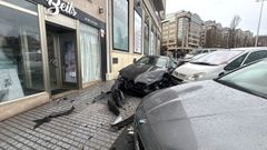 Aparatoso accidente en el paseo de Ronda