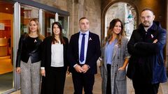 Laureano Bermejo (en el centro) con los candidatos de las cuatro provincias