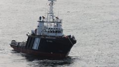 El Sebasti�n de Ocampo, buque adscrito al Servizo de Gardacostas de la Xunta de Galicia, en la r�a de Camari�as