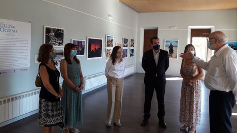 Los representandes de los entes organizadores, durante la inauguracin