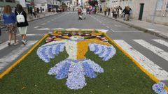 Foto de archivo de las alfombras florales de Bueu