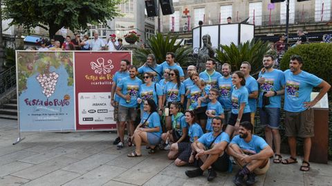 Las pandillas lucieron las camisetas que disearon para esta edicin de la Festa do Pulpo