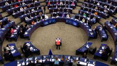 Imagen de archivo de un pleno de la Eurocmara