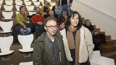 Xurxo Borraz�s, nunha presentaci�n feita en Carballo anteriormente