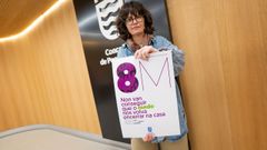 La concejala de Igualdade, Anabel Gui�as, present� este mi�rcoles los actos convocados por el Concello de Pontevedra para el 8M